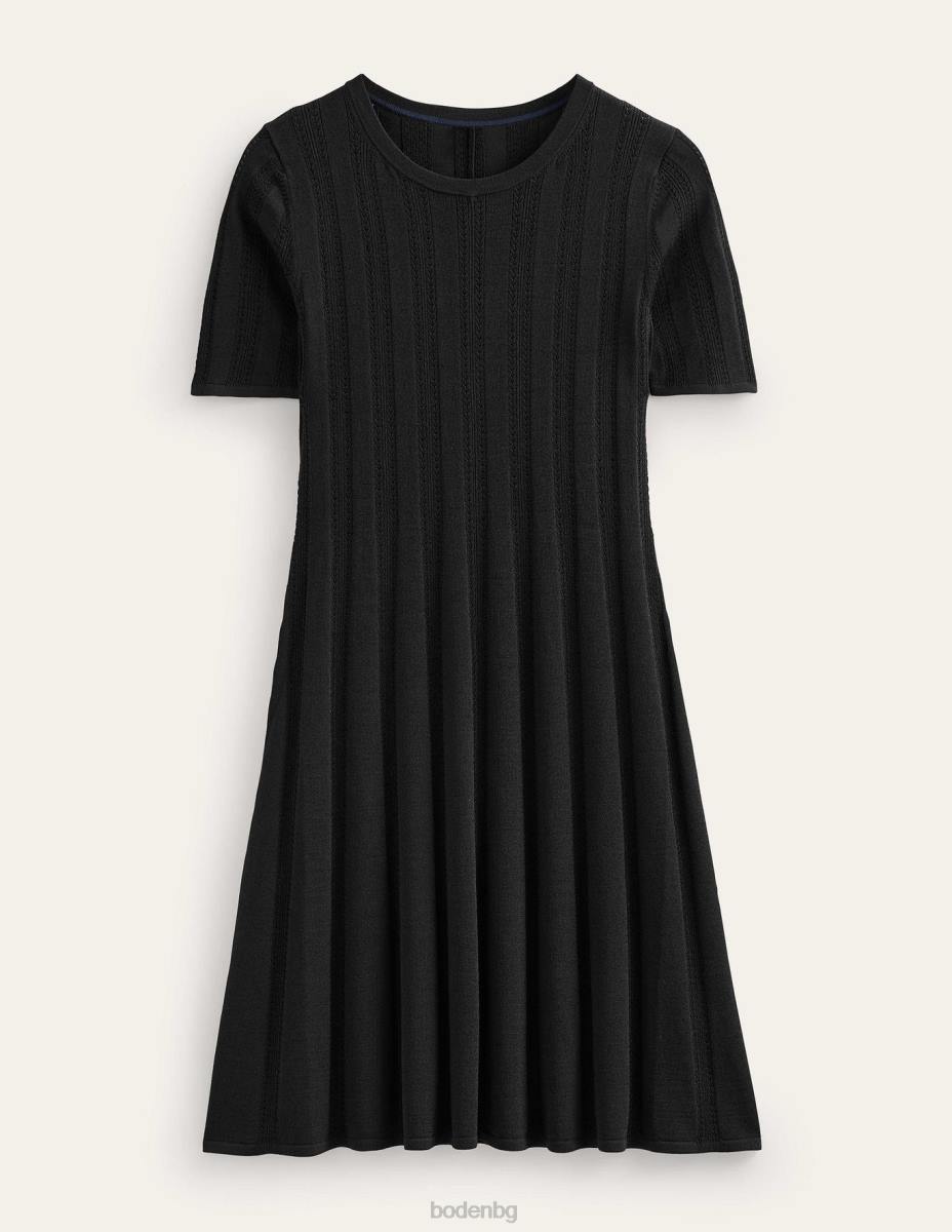 облекло Boden мини рокля с разширен шев черен Жени LL681137