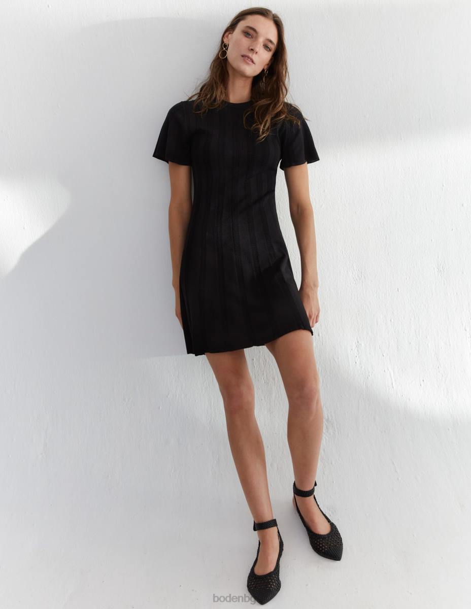 облекло Boden мини рокля с разширен шев черен Жени LL681137