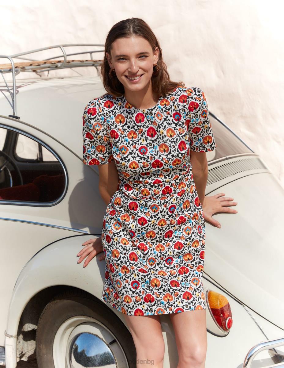 облекло Boden памучна мини рокля мулти и очарователен цъфтеж Жени LL681140