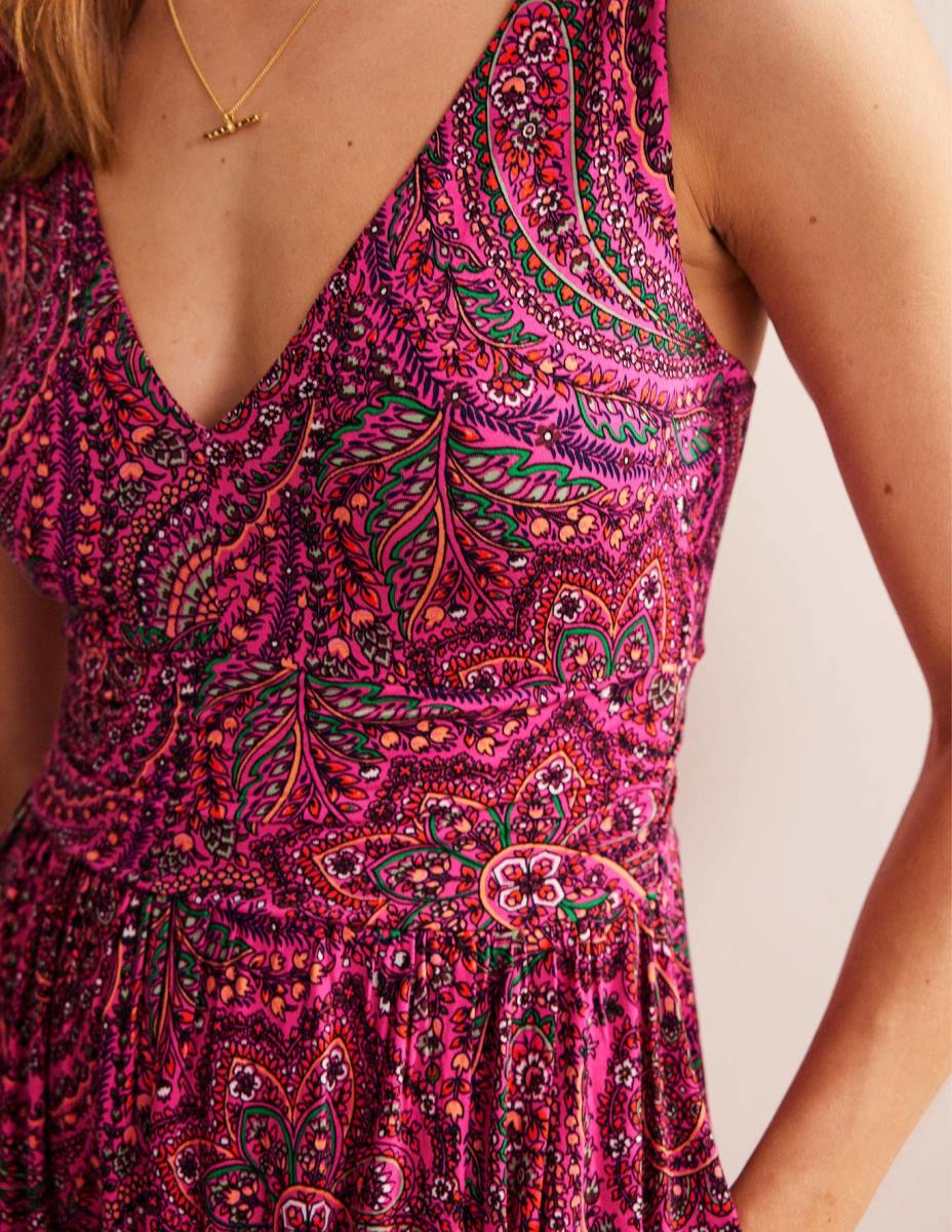 облекло Boden макси рокля от трико без ръкави ултра розово и дворец Жени LL681142