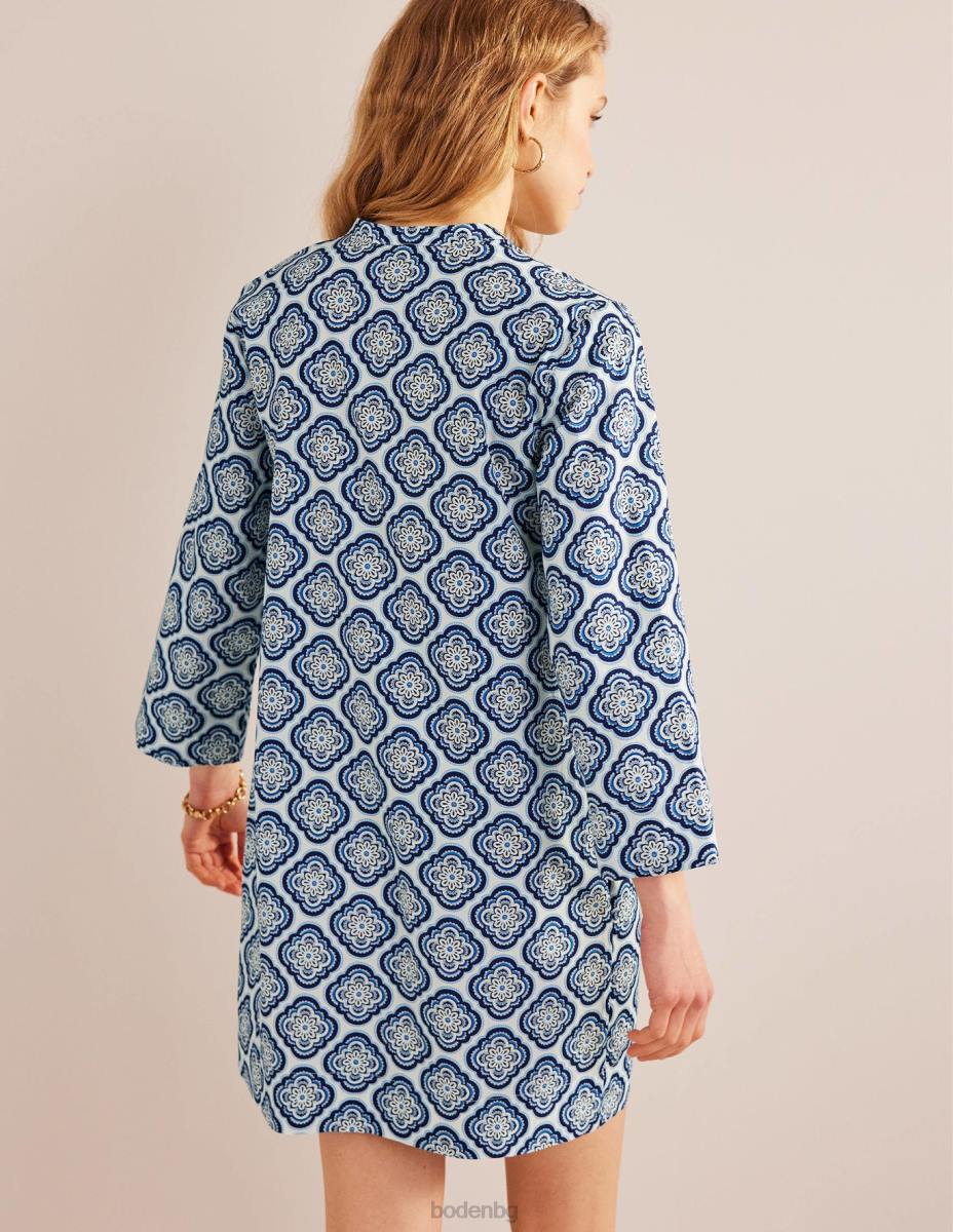 облекло Boden мини рокля с деколте небесно син и растителен руж Жени LL681190