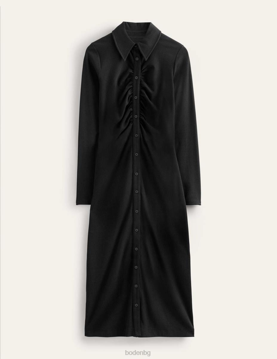 облекло Boden рокля с миди риза от трико черен Жени LL681196