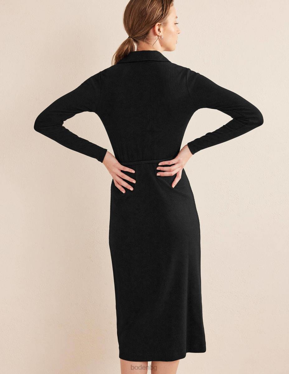 облекло Boden рокля с миди риза от трико черен Жени LL681196