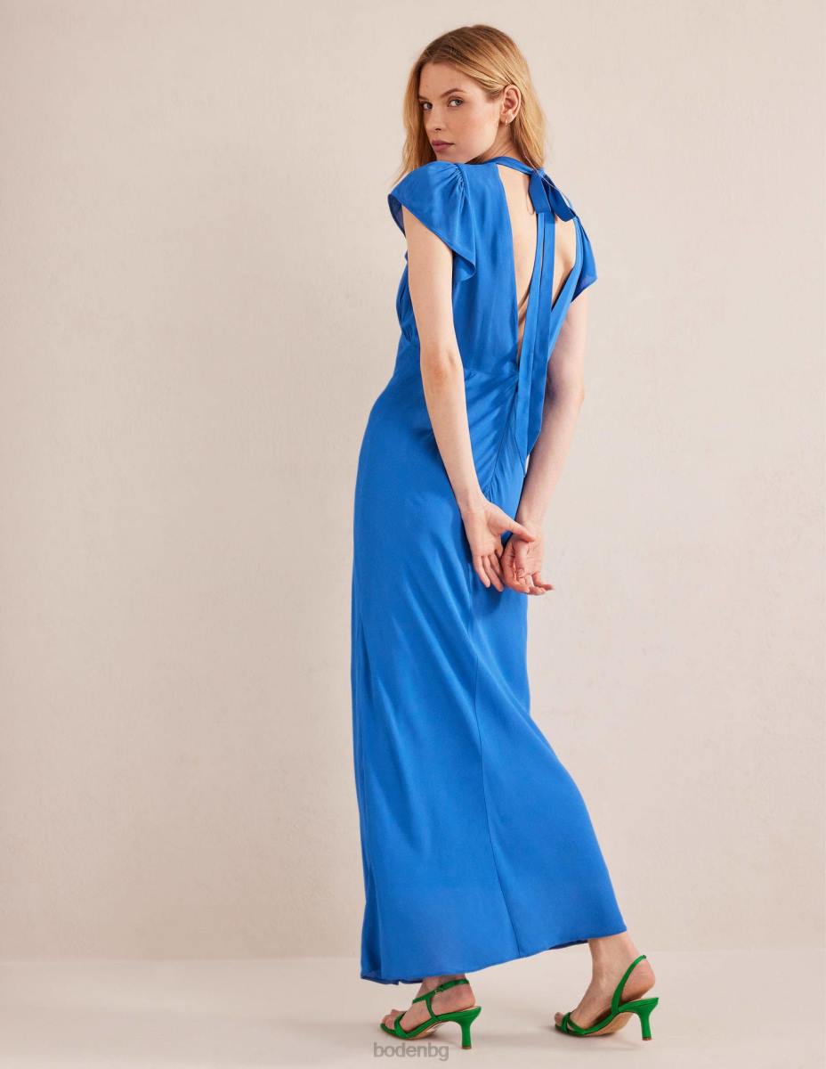 облекло Boden макси рокля със завързване на гърба циан Жени LL681226