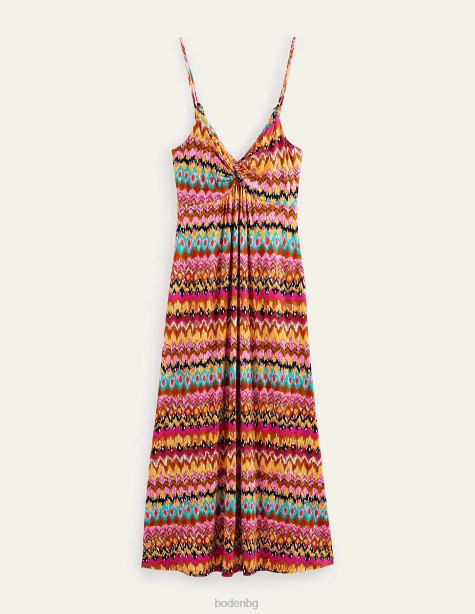 облекло Boden макси рокля от трико с презрамки мулти и текстуриран икат Жени LL681270