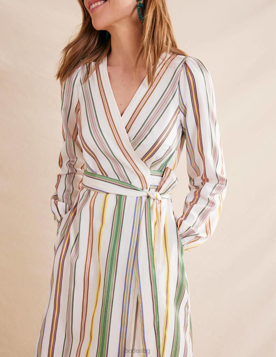 облекло Boden макси рокля с раирана обвивка много и райета Жени LL681328