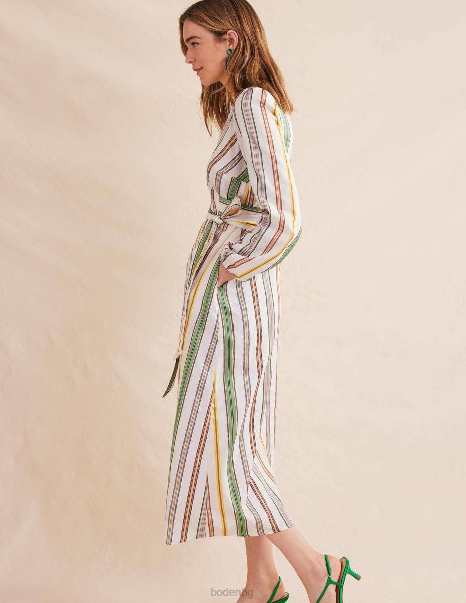 облекло Boden макси рокля с раирана обвивка много и райета Жени LL681328