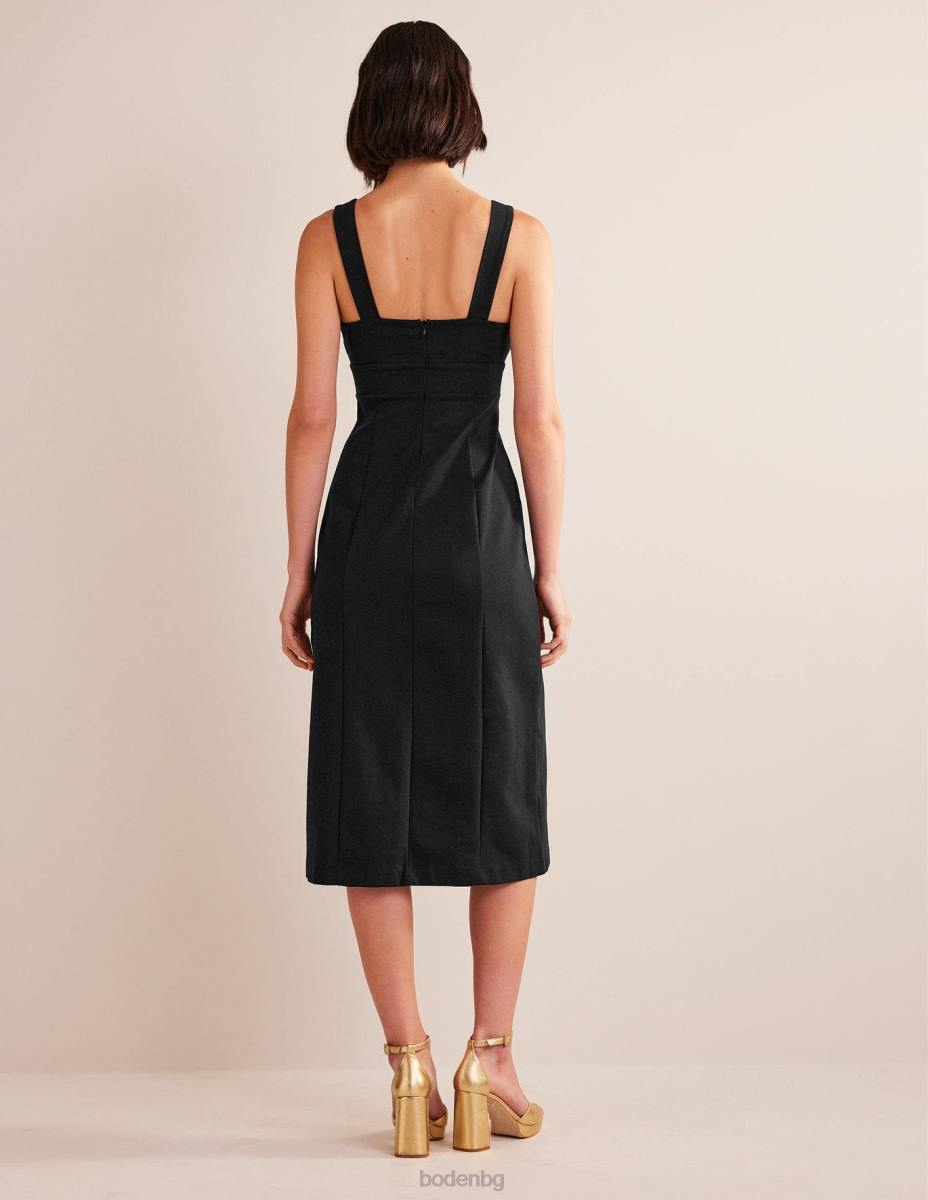 облекло Boden миди рокля от трико с презрамки на гърба черен Жени LL681338