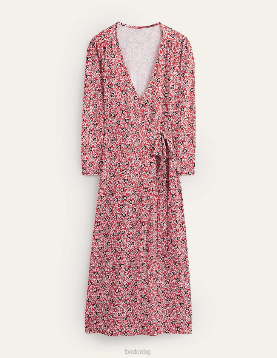 облекло Boden макси рокля от трико домати & детелина вихър Жени LL681349