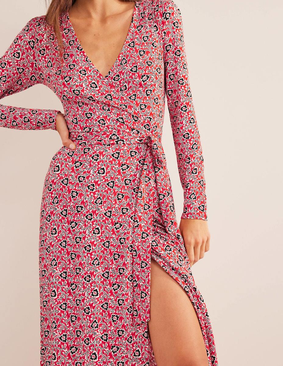 облекло Boden макси рокля от трико домати & детелина вихър Жени LL681349