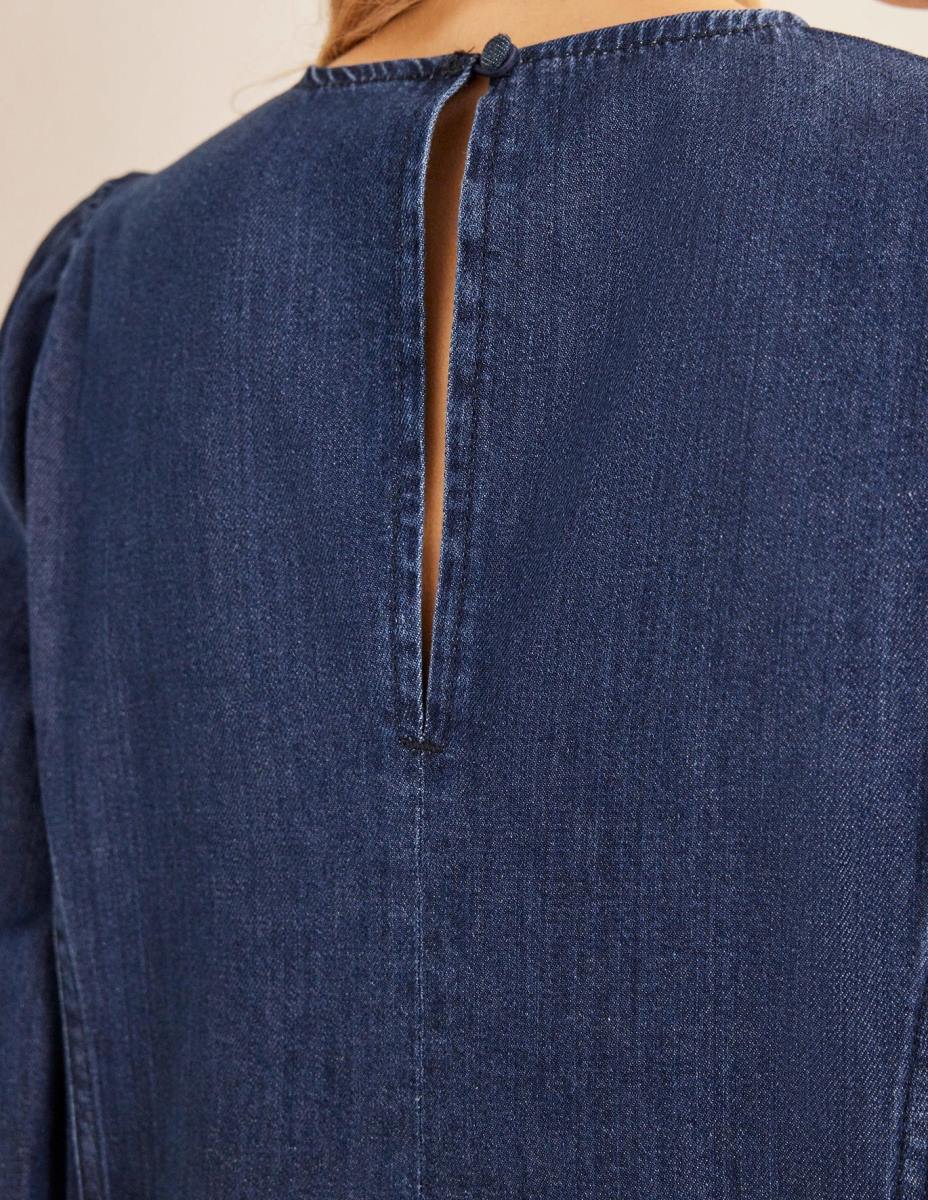 облекло Boden дънкова рокля с блузон среден деним Жени LL681366