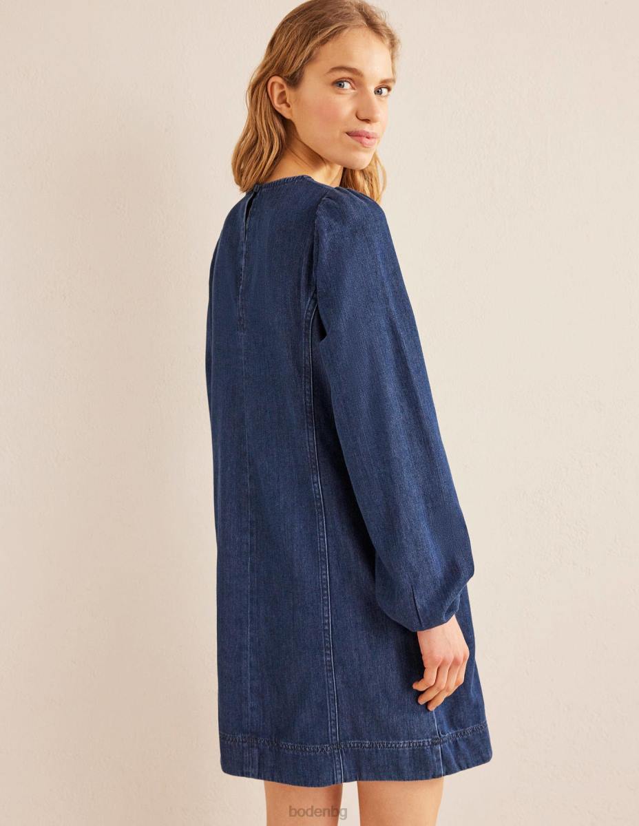 облекло Boden дънкова рокля с блузон среден деним Жени LL681366