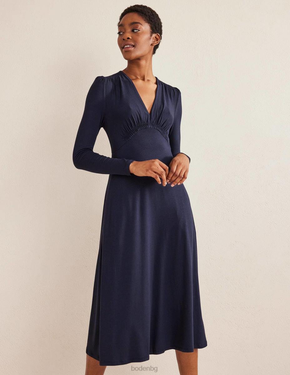 облекло Boden миди рокля от трико военноморски флот Жени LL681378