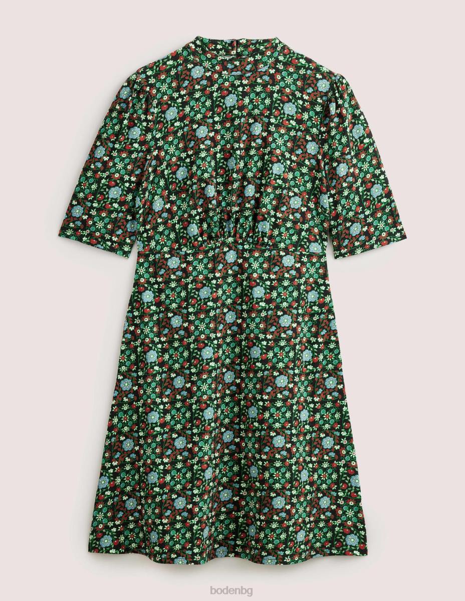 облекло Boden мини рокля от трико черна и гардения вихър Жени LL681403