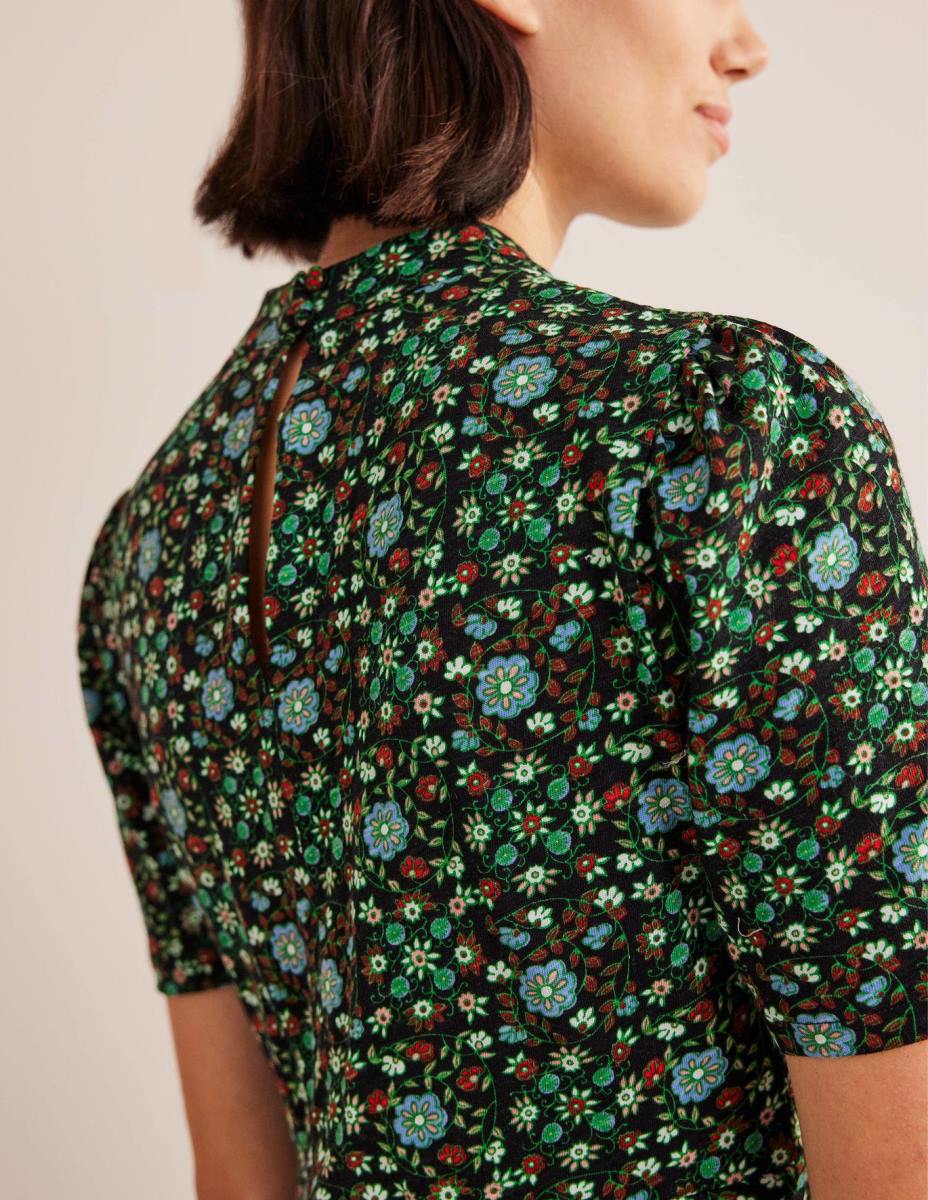 облекло Boden мини рокля от трико черна и гардения вихър Жени LL681403