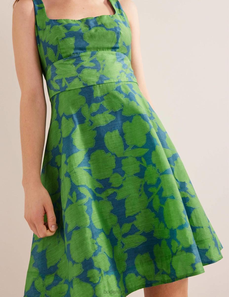 облекло Boden мини рокля от органза жасминово зелено и уиндзорски цвят Жени LL681431