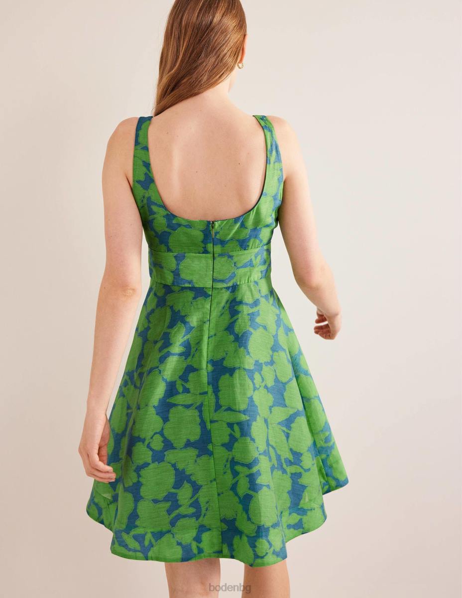 облекло Boden мини рокля от органза жасминово зелено и уиндзорски цвят Жени LL681431