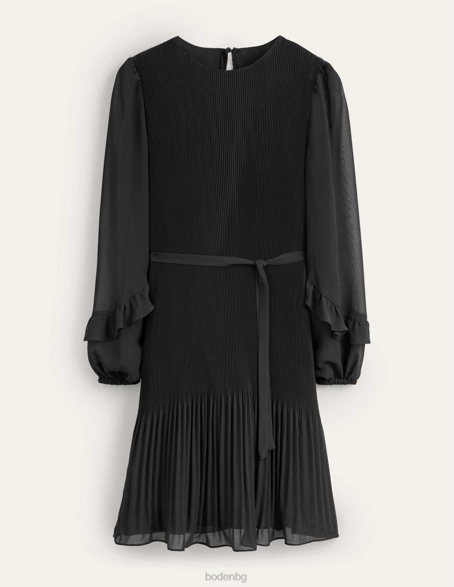 облекло Boden мини рокля от плисе черен Жени LL681441