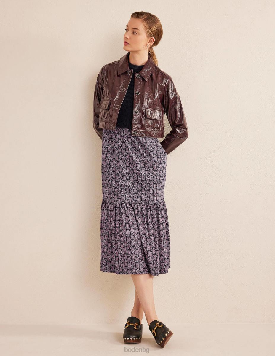 облекло Boden многоетажна лесна миди рокля от трико френски флот и пейсли сърце Жени LL681443