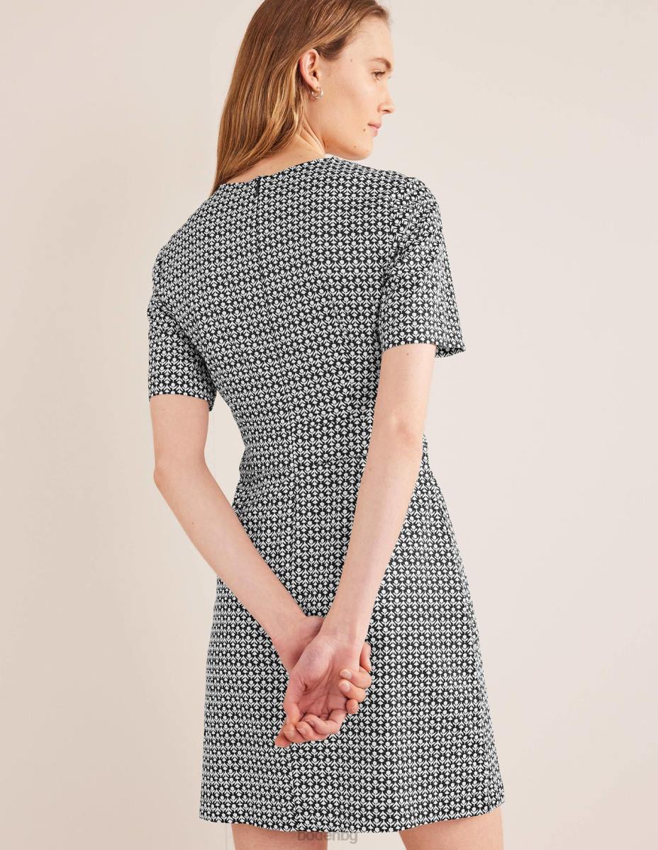 облекло Boden памучна мини рокля черен и пъпка на лале Жени LL681468