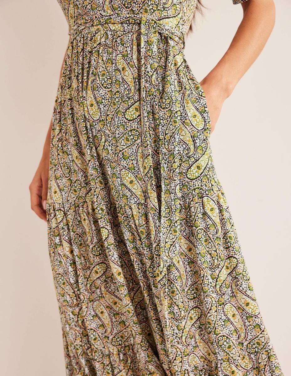 облекло Boden макси рокля от трико от трико рейнджър на парка и пейсли Жени LL681488