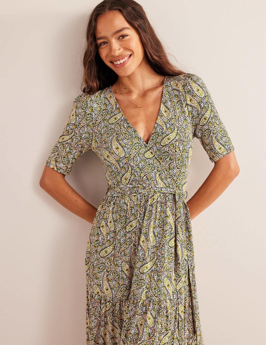 облекло Boden макси рокля от трико от трико рейнджър на парка и пейсли Жени LL681488