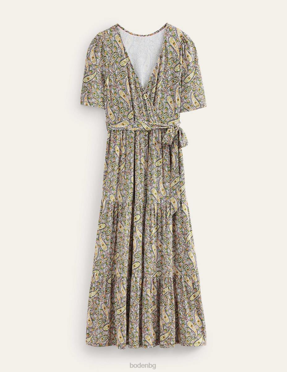 облекло Boden макси рокля от трико от трико рейнджър на парка и пейсли Жени LL681488