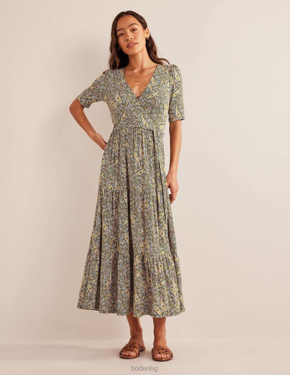 облекло Boden макси рокля от трико от трико рейнджър на парка и пейсли Жени LL681488