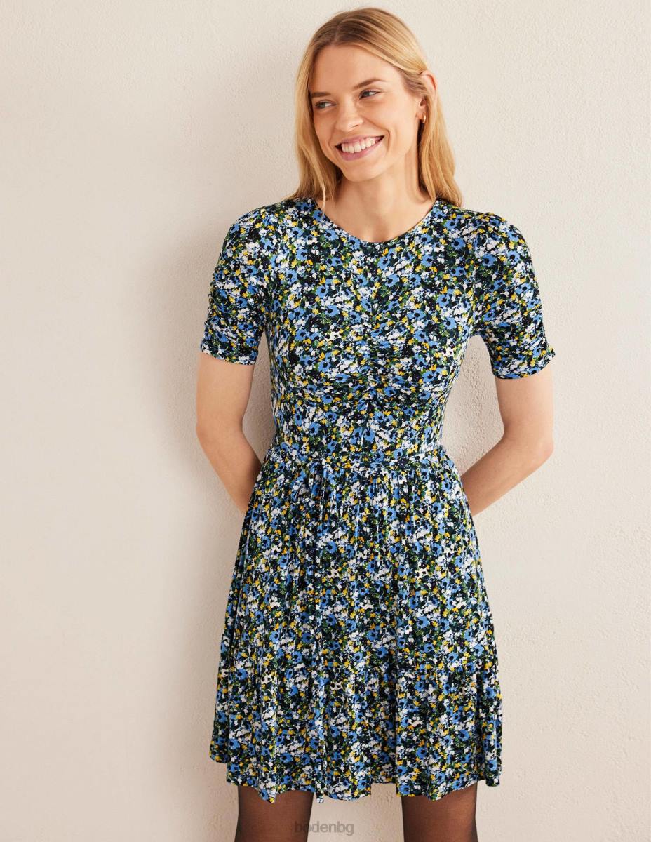 облекло Boden мини рокля от трико с бюст и бюст ленено семе и живописно цвете Жени LL681509