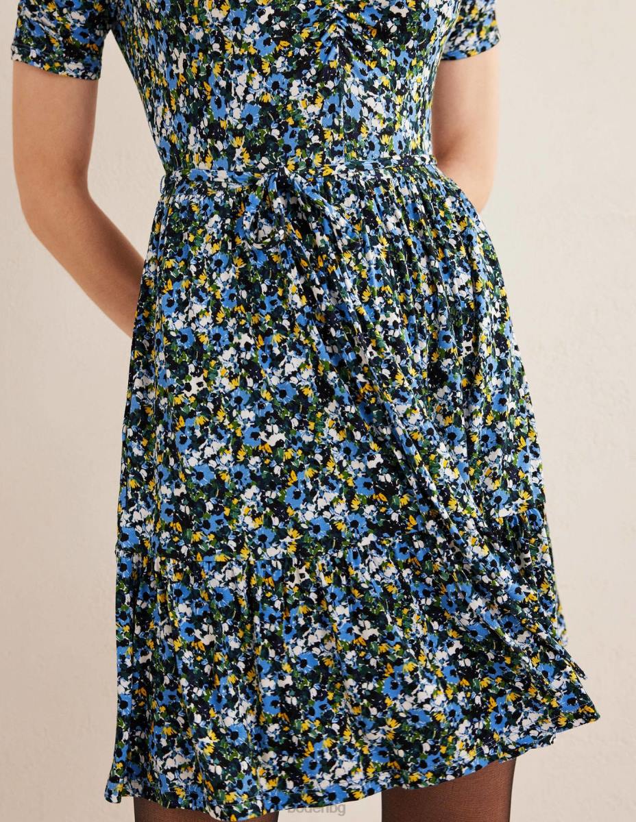 облекло Boden мини рокля от трико с бюст и бюст ленено семе и живописно цвете Жени LL681509