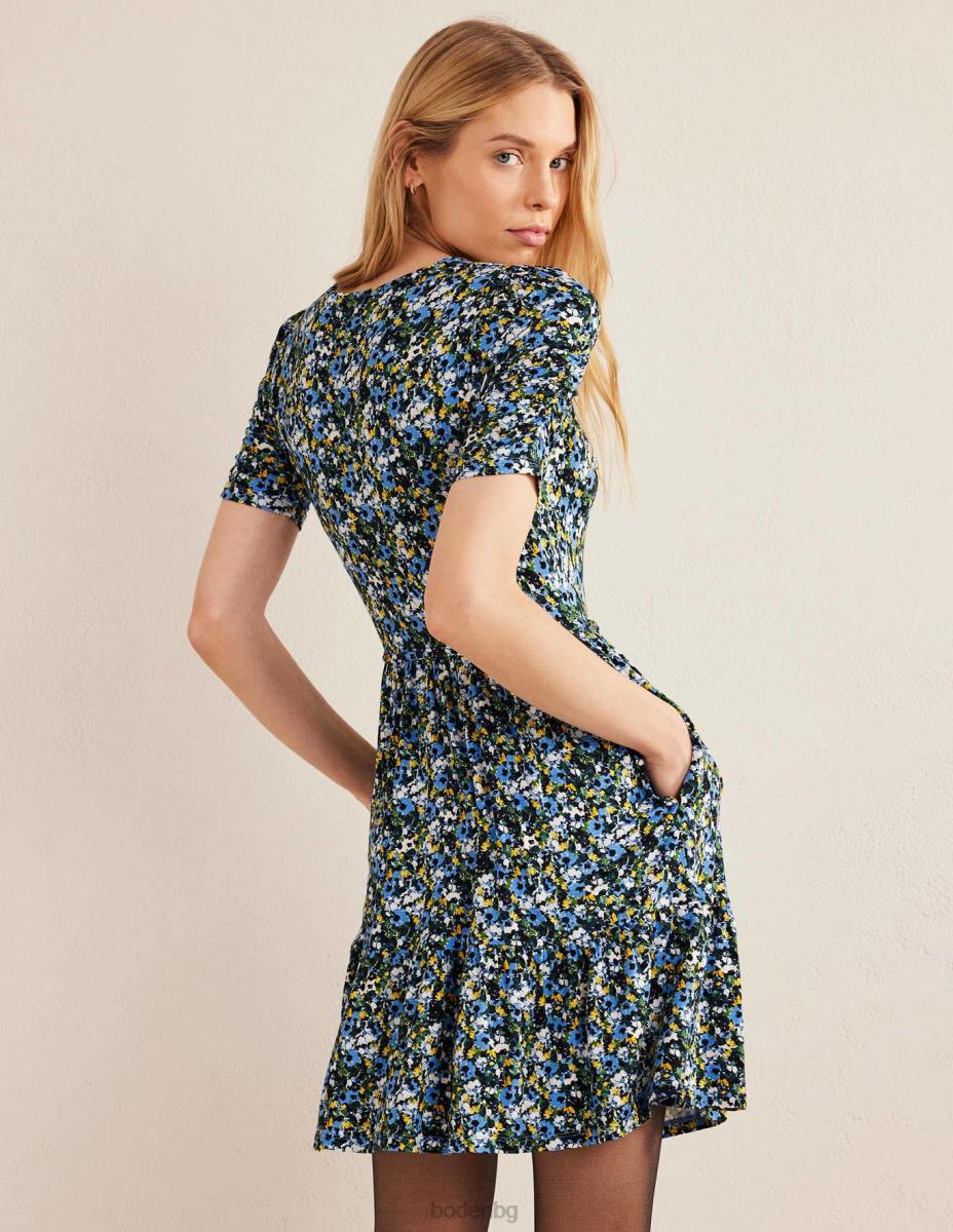 облекло Boden мини рокля от трико с бюст и бюст ленено семе и живописно цвете Жени LL681509