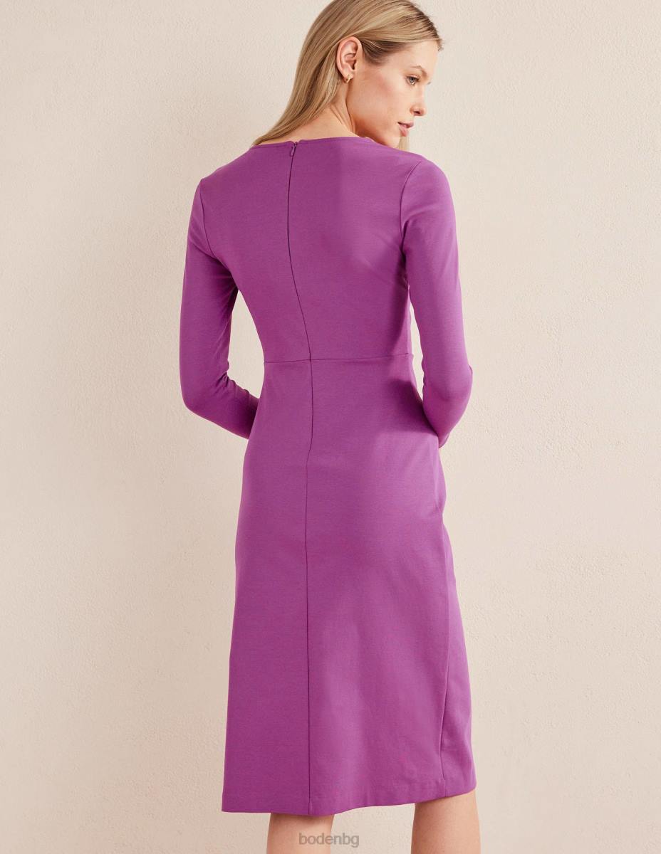 облекло Boden рокля от трико отстрани фуксия Жени LL681533