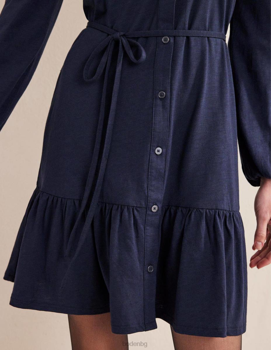 облекло Boden мини рокля с трикотажна риза военноморски флот Жени LL681560