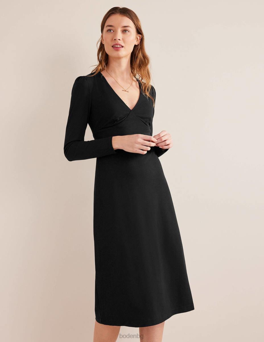 облекло Boden миди рокля от трико черен Жени LL681585