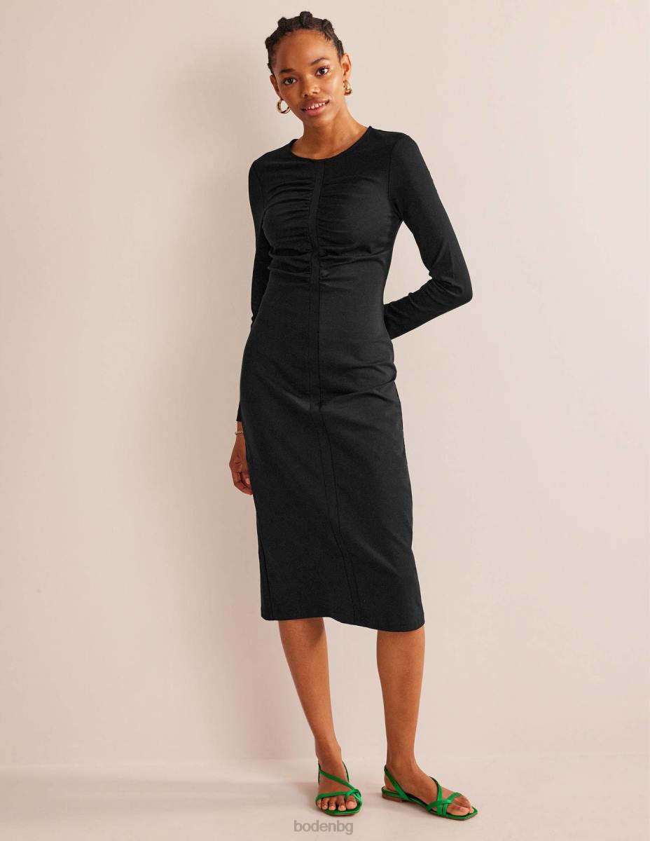 облекло Boden миди рокля от трико черен Жени LL681615