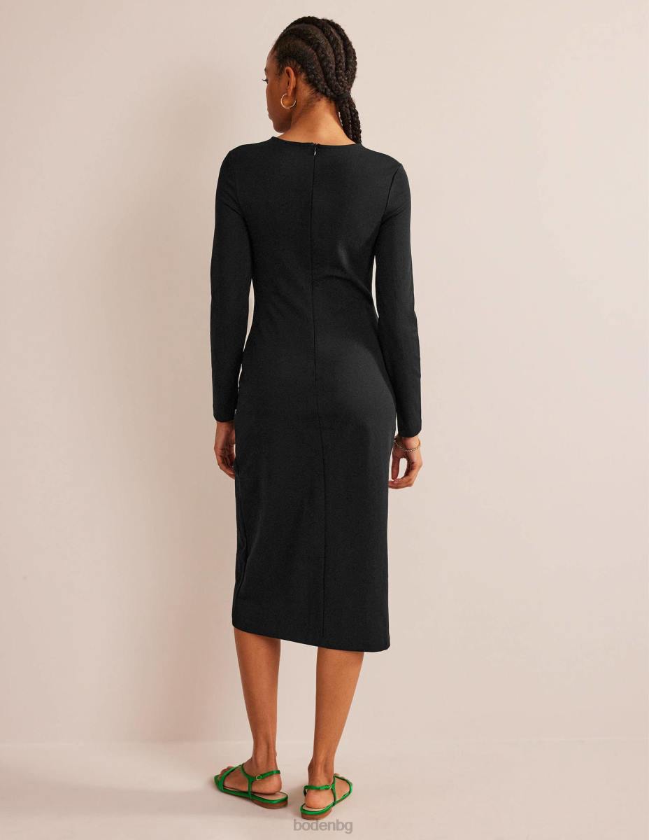 облекло Boden миди рокля от трико черен Жени LL681615