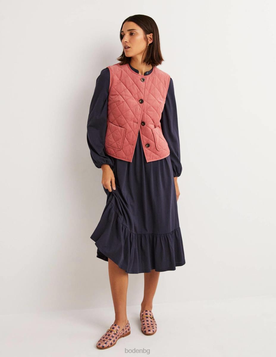 облекло Boden миди рокля от трико с копчета военноморски флот Жени LL681625