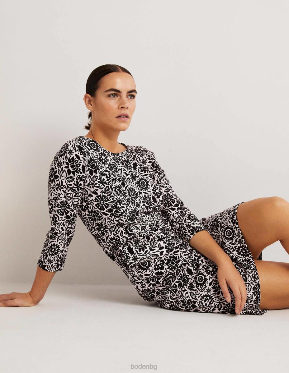 облекло Boden пени рокля от трико черен и зеленина Жени LL681626