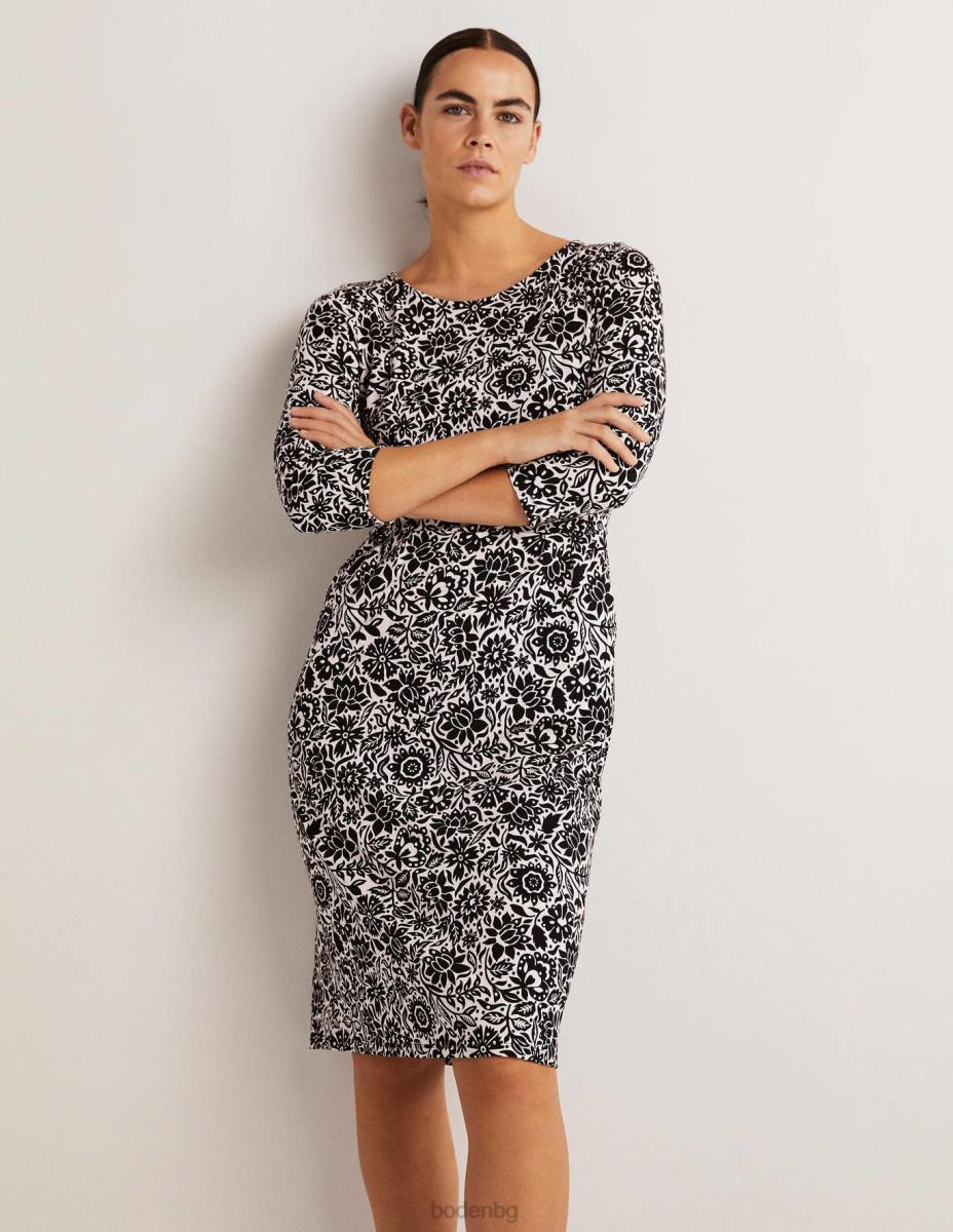 облекло Boden пени рокля от трико черен и зеленина Жени LL681626