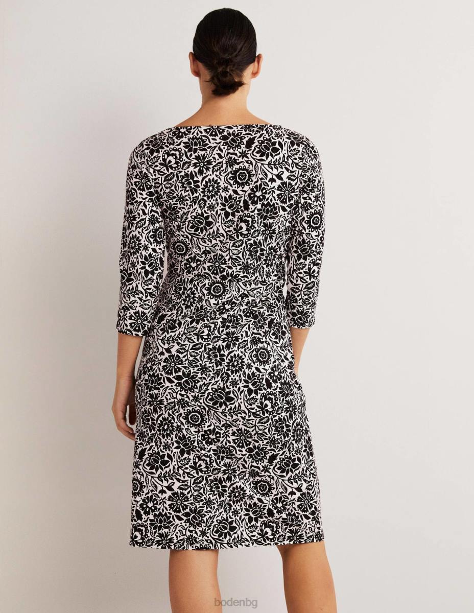 облекло Boden пени рокля от трико черен и зеленина Жени LL681626