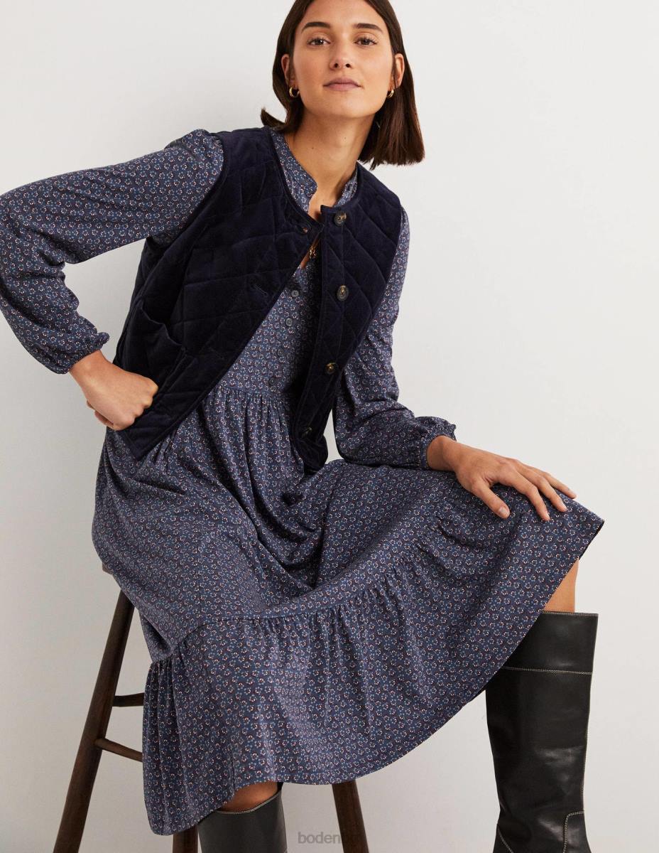 облекло Boden миди рокля от трико с копчета флот и диамантена пъпка Жени LL681648