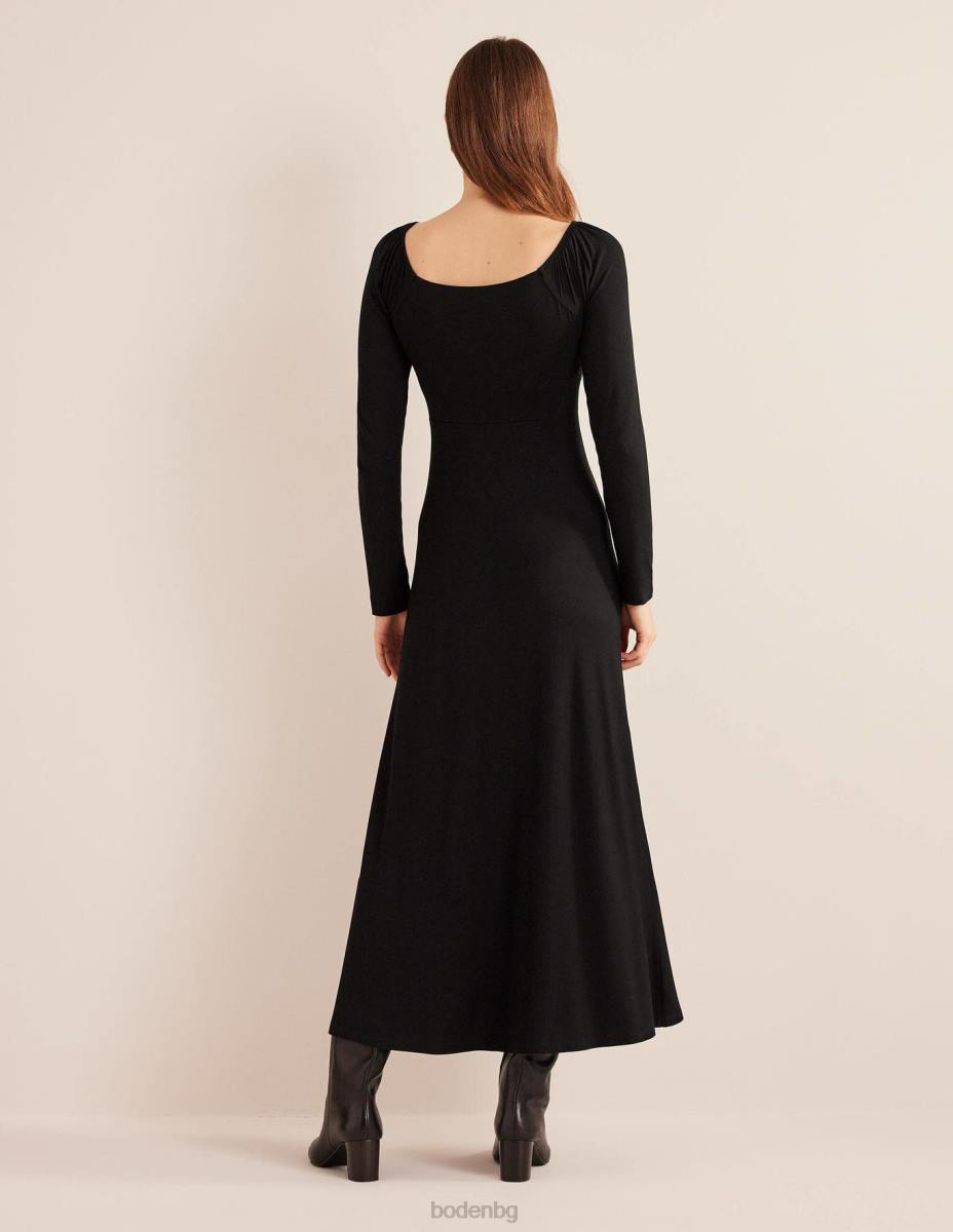 облекло Boden миди рокля от трико от трико черен Жени LL681712