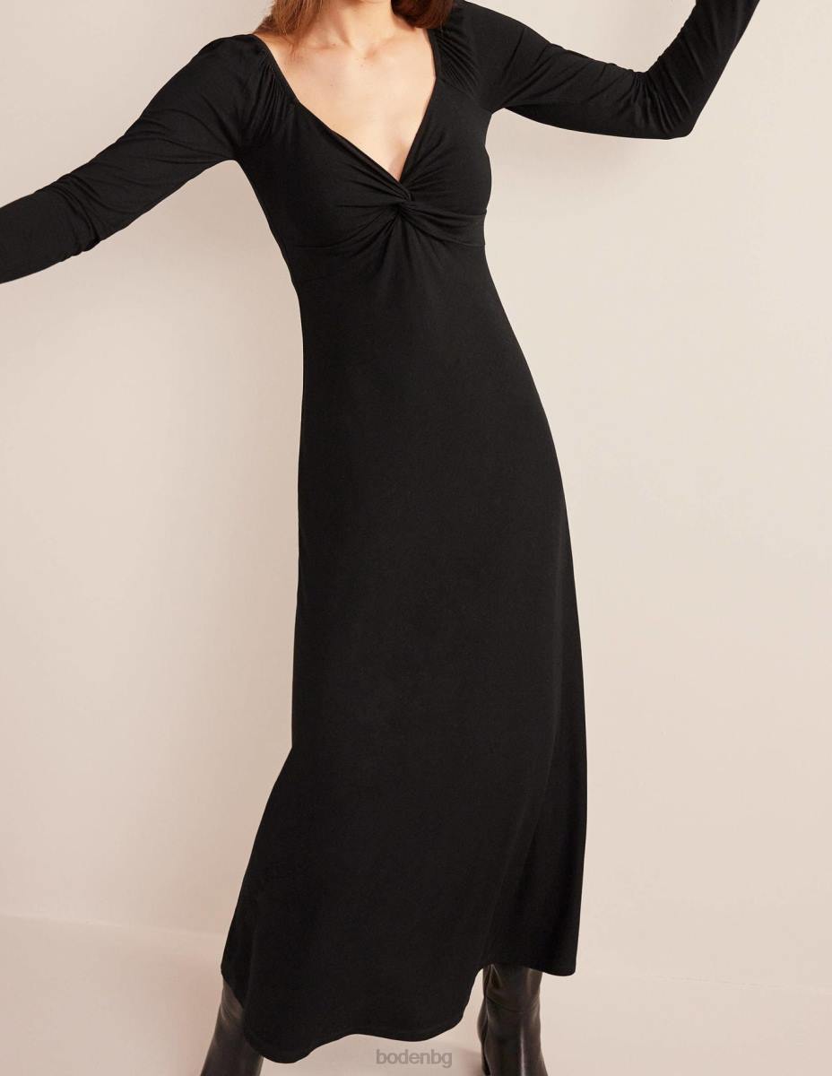 облекло Boden миди рокля от трико от трико черен Жени LL681712