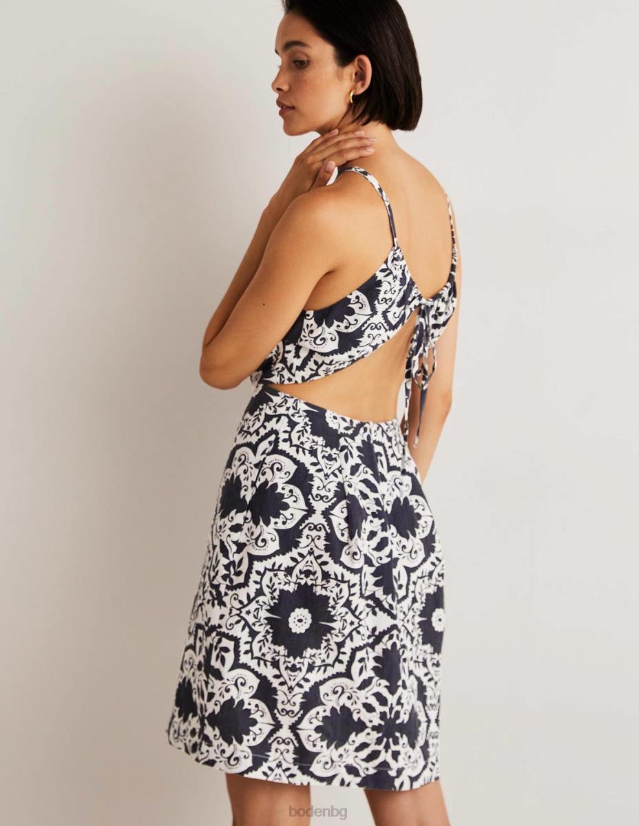 облекло Boden мини рокля с детайли на гърба флот и Блумсбъри Жени LL681878