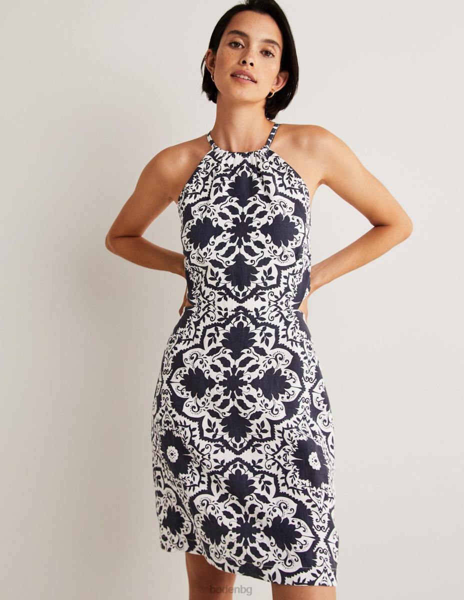 облекло Boden мини рокля с детайли на гърба флот и Блумсбъри Жени LL681878