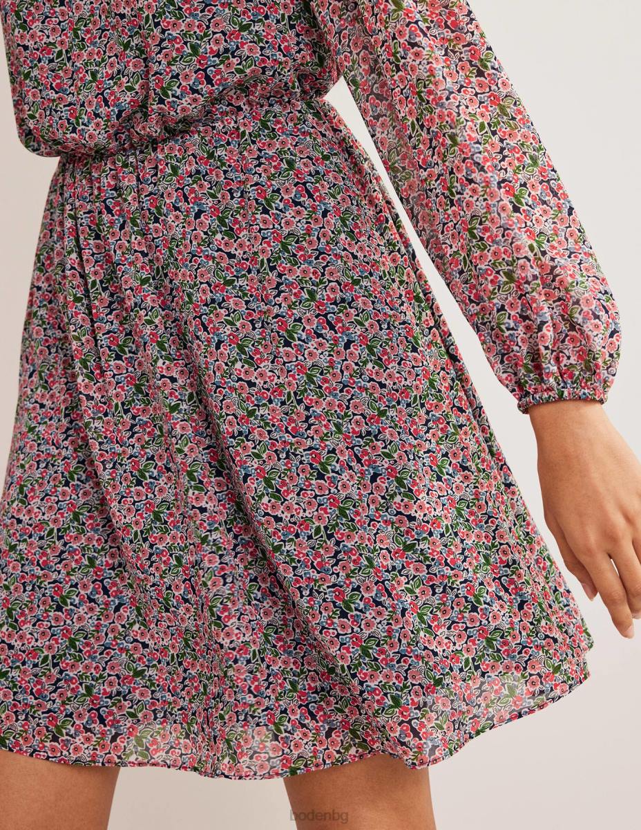 облекло Boden мини рокля с високо деколте тоалетна с много и венчелистчета Жени LL681969