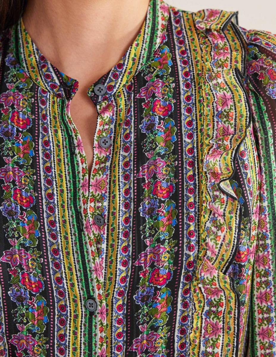 облекло Boden метална миди рокля с волани мулти и цъфтеж на карамфил Жени LL682065