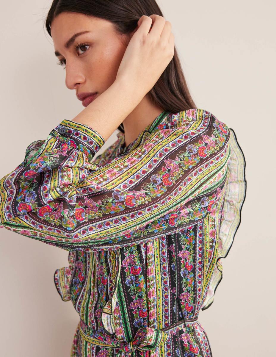 облекло Boden метална миди рокля с волани мулти и цъфтеж на карамфил Жени LL682065