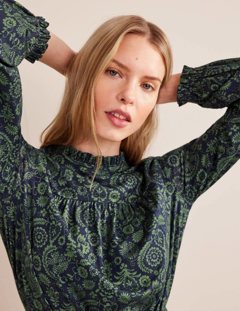 облекло Boden лесна рокля от трико с мини трико боб и тропически чар Жени LL682118