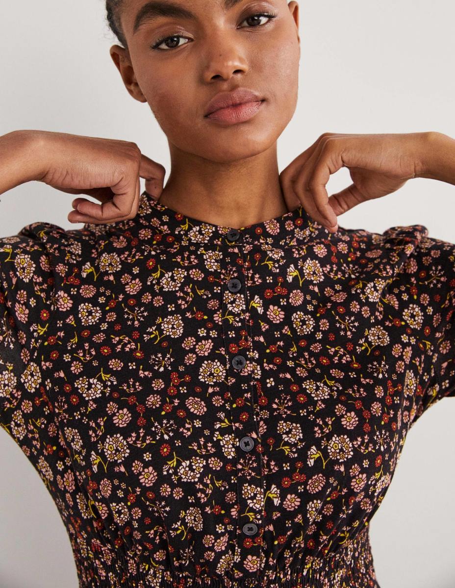 облекло Boden пушена рокля от трико ракетно червено и очарователен чар Жени LL682126